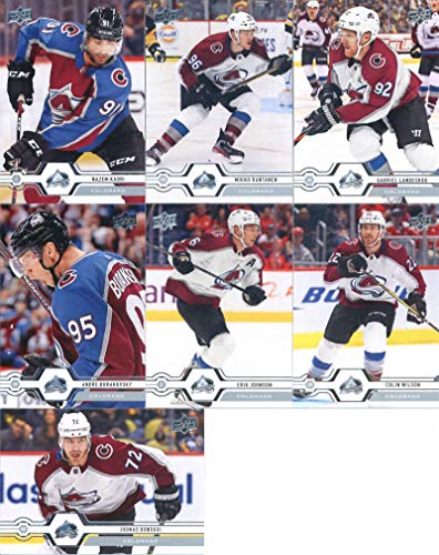 2019-20 Upper Deck Series 1 & 2 Veteran Colorado Avalanche Team Set of 13 Cards: Nathan MacKinnon(#130), Samuel Girard(#131), Matt Calvert(#132), Tyson Jost(#133), J.T. Compher(#134), Philipp Grubauer(#135), Joonas Donskoi(#380), Nazem Kadri(#381), Mikko