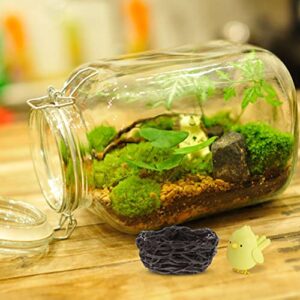 Miniature Fairy Garden Bird Nest: 10pcs Mini Resin Craft Bird Nest Moss Landscape DIY Terrarium Bonsai Ornament