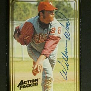 Wilbur Wood Signed Baseball Card with JSA COA