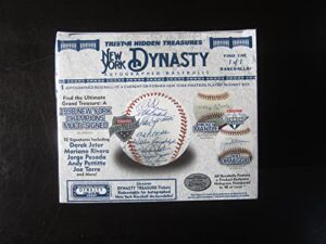 tristar hidden treasures new york yankees dynasty autograph baseball box