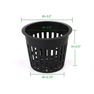 HAZOULEN Garden Plastic Net Cups Pots Fits in 3 Inch Holes for Hydroponics, Set of 15