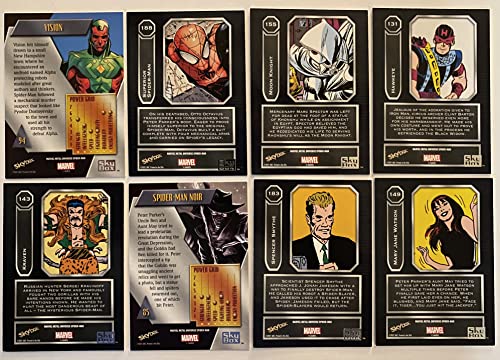 Marvel Metal Universe 2022 GOLD Pack Fresh Trading Card Lot of 8 different - Moon Knight, Vision, Spiderman, Hawkeye, Mary Jane Watson Kraven - Officially Licensed - PLEASE NOTE: This item is available for purchase. Click on this title and then "see all b