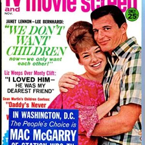 TV & Movie Screen-11/1966-Janet Lennon-Montgomery Clift-Beatles-Elvis-VG/FN