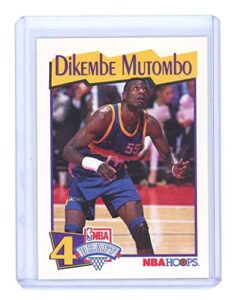 1991-92 hoops #48 dikembe mutombo denver nuggets rookie card- near mint condition ships in new holder