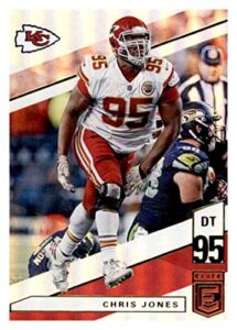 2019 panini elite #100 chris jones nm-mt kansas city chiefs officially licensed nfl football trading card