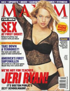 maxim magazine june 2002 boston public’s jeri ryan cover