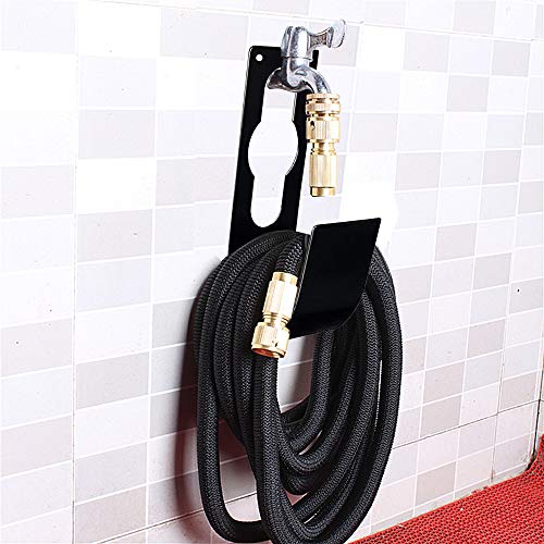 BamLue 2-Sets Garden Hose Holder Wall Mount Hanger Storage 100ft Heavy Duty Hose Hanger Hook Durable Hose Mounts