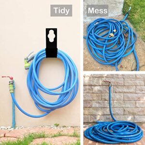 BamLue 2-Sets Garden Hose Holder Wall Mount Hanger Storage 100ft Heavy Duty Hose Hanger Hook Durable Hose Mounts