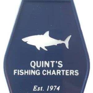 Jaws Quint's Fishing Charters - Amity Island"Shark Hunting Experts" Inspired Key Tag