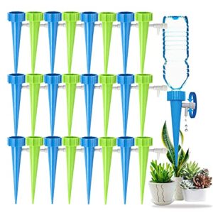 ysesoai self watering spikes, 24 packs plant waterer, adjustable plant watering spikes with slow release control valve switch for garden plants indoor & outdoor