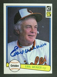 earl weaver signed baseball card with jsa coa