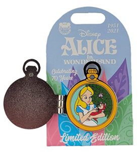 disney pin – alice in wonderland 70th anniversary – pocket watch – alice and dinah