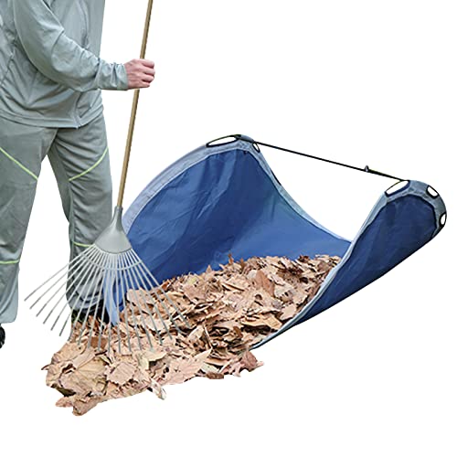 Leaf Collector- Garden Tool, Collapsible Reusable yard waste collector，leaf pickup, leaf loader，Heavy duty tote, Foldable Dustpan