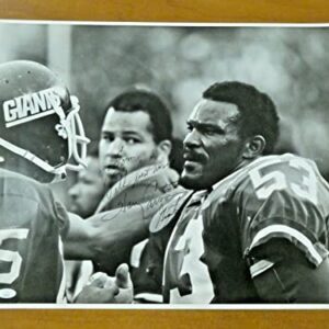 Harry Carson Football HOF Original Signed 16x20 Photo with JSA Sticker No Card