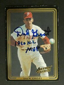 dick groat signed baseball card with jsa coa