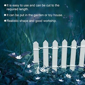 4PCS 47Inch Long Miniature Fairy Garden Fence Mini Wood Picket Ornament Fence for Dollhouse Home Garden Plant Pot Christmas Tree Decorations for Adult (White)