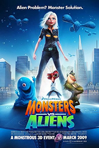 Monsters vs Aliens 2009 S/S Movie Poster 11x17