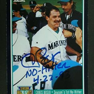 Chris Bosio Signed Baseball Card with JSA COA