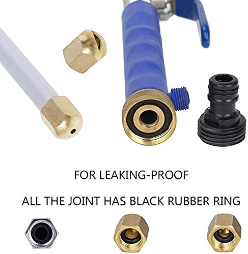 Aokpsrt Hydro Jet High Pressure Power Washer Wand Jet Nozzle Washer for Garden Hose Watering Sprayer Attachment with 3 Hydrojet Nozzle and Hose