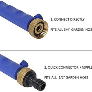 Aokpsrt Hydro Jet High Pressure Power Washer Wand Jet Nozzle Washer for Garden Hose Watering Sprayer Attachment with 3 Hydrojet Nozzle and Hose