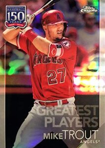 2019 topps chrome update 150 years of professional baseball #150c-10 mike trout