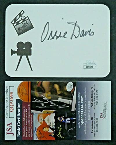 Ossie Davis Actor Signed Ossie and Harriett 3x5 Index Card with JSA COA