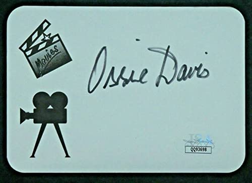 Ossie Davis Actor Signed Ossie and Harriett 3x5 Index Card with JSA COA