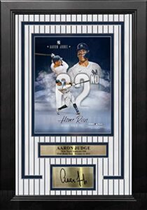 aaron judge al record 62nd home run new york yankees 8″ x 10″ framed baseball collage photo with engraved autograph