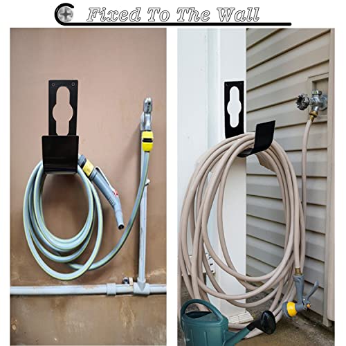 SupKing Hose Holder Wall Mount,Durable Garden Hose Hanger Heavy Duty Hose Hook Metal Steel Hose Bracket Fit to100ft Expandable Watering Hose