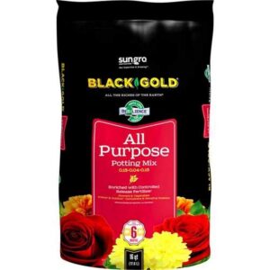sungro horticulture 16-quart black gold 1310102 purpose potting soil with control, brown/a
