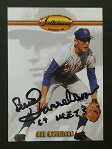 bud harrelson signed baseball card with jsa coa