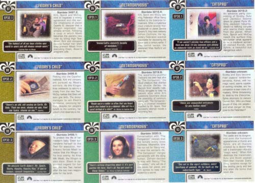 STAR TREK THE ORIGINAL SERIES TOS 2 1998 FLEER/SKYBOX COMPLETE BASE CARD SET 81