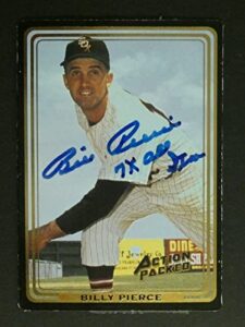 billy pierce signed baseball card with jsa coa