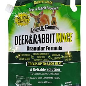 Nature's MACE Deer & Rabbit Repellent 6lb / Covers 6,000 Sq. Ft. / Repel Deer from Your Home & Garden / Safe to use Around Children, Plants & Produce / Protect Your Garden Instantly