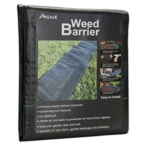 agtek garden weed barrier landscape fabric 3.8oz 4×10 ft heavy-duty ground cover eco-friendly weed control