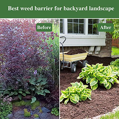 AGTEK Garden Weed Barrier Landscape Fabric 3.8oz 4x10 FT Heavy-Duty Ground Cover Eco-Friendly Weed Control