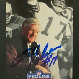 Billy Kilmer Signed Football Card with JSA COA