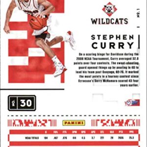 2020-21 Contenders Draft Picks Prospect Ticket Basketball #1 Stephen Curry Davidson Wildcats Official NCAA Licensed Trading Card by Panini America