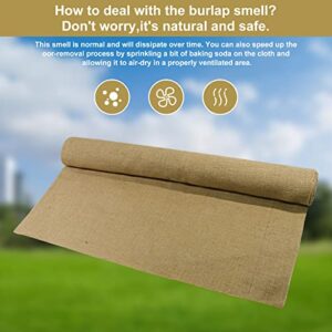 Burlap Garden Fabric Roll - 36" x18 Feet Long Burlap Rolls-Multipurpose Natural Burlap Fabric Jute Material for Plants,Erosion Control and Weed Barrier