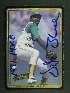 vida blue signed baseball card with jsa coa