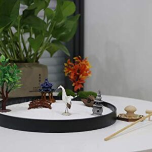 Japanese Zen Garden Accessories Kit - Japan Miniature Fairy Garden Set for Micro Landscape Terrarium Decoration Tabletop Meditation Rock Zen Gifts Zen Tool Rake Pagoda Stamp Bonsai Tress