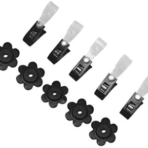 10 PCS Garden Flag Rubber Stoppers and Adjustable Anti-Wind Garden Flag Clips by Ummeral - Premium Lawn Flag Stoppers and Yard Flag Clip for Garden Flag Poles Stand, to Keep Flags in Place