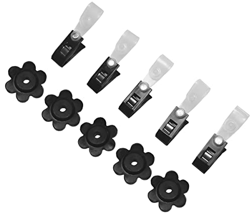 10 PCS Garden Flag Rubber Stoppers and Adjustable Anti-Wind Garden Flag Clips by Ummeral - Premium Lawn Flag Stoppers and Yard Flag Clip for Garden Flag Poles Stand, to Keep Flags in Place