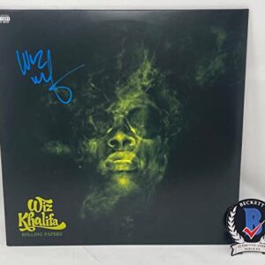 Wiz Khalifa Signed Autographed Rolling Papers Vinyl Record Album LP Beckett COA