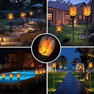 YoungPower Solar Outdoor Torch Lights LED Landscape Lighting 43" Solar Outdoor Path Lights Waterproof Solar Flame Lights Torch Dusk to Dawn Auto On/Off Security for Garden Yard Patio, 4 Pack