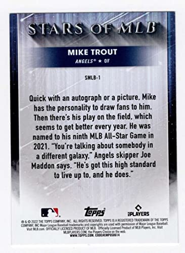 MIKE TROUT 2022 Topps Stars of MLB NM+-MT+ Baseball #SMLB-1 MLB Angels