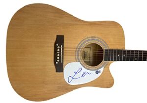lionel richie signed autograph full size acoustic guitar commodores beckett coa