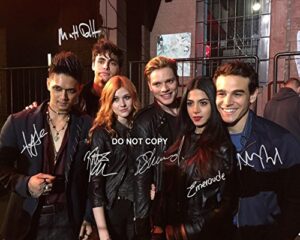 shadowhunters cast reprint signed 11×14 poster photo by all 7#1 mortal instruments rp