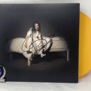 Billie Eilish Signed When We All Fall Asleep Vinyl Record Album LP Beckett COA