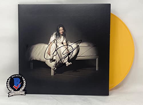 Billie Eilish Signed When We All Fall Asleep Vinyl Record Album LP Beckett COA